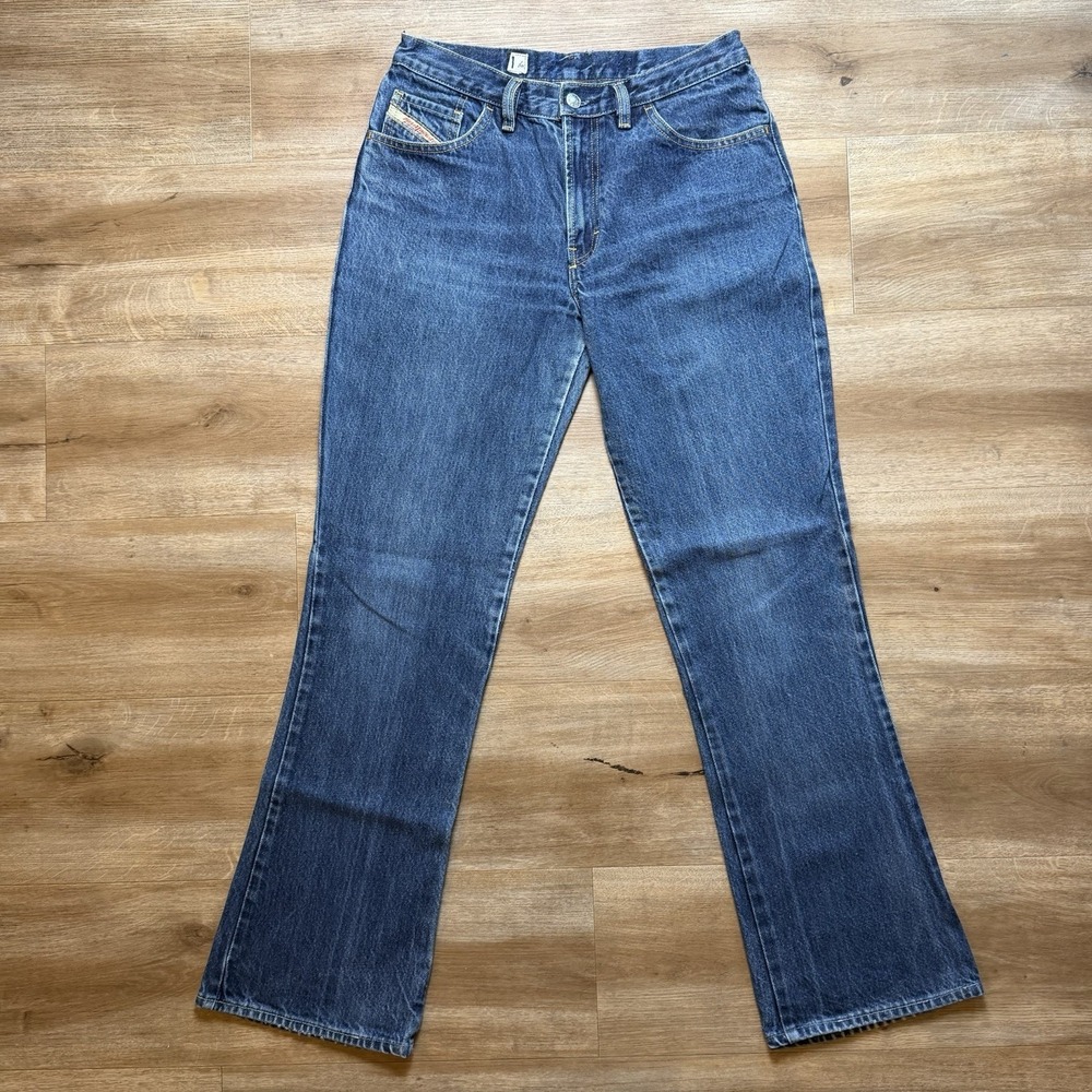 Diesel Jeans Women 27x30 Blue Bold Bootcut Denim Western‎ Flared Cowgirl Italy